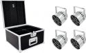 Eurolite Set 4x LED PAR-56 QCL Short sil + PRO Case Eurolite Set 4x LED PAR-56 QCL Short sil + PRO Case
