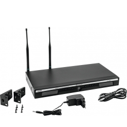 Relacart UR-222D 2-channel UHF Receiver 823-832 + 863-865 MHz TILBUD NU