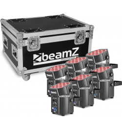 BeamZ BBP60 Uplights Pakketilbud / 6 stk. Kraftige Batteri Uplights 9x 12W i Fli
