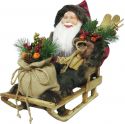 Europalms Santa with sledge, 45cm Europalms Santa with sledge, 45cm