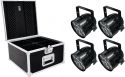 Eurolite Set 4x LED PAR-56 HCL Short sw + PRO Case Eurolite Set 4x LED PAR-56 HCL Short sw + PRO Case