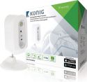 König SAS-IPCAM300W HD Fast Ip-Kamera Indendørs 720P Rechargeable Hvid/Sølv König SAS-IPCAM300W HD Fast Ip-Kamera Indendørs 720P Rechargeable Hvid/Sølv