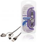 Bandridge BBM39410B10 3-I-1 Opladerkabel USB A Han - Micro B Han 1.00 m Sort Bandridge BBM39410B10 3-I-1 Opladerkabel USB A Han - Micro B Han 1.00 m Sort