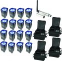 BeamZ BBP96 Batteri Uplight Par 6x 12W - Pakke med 16 stk. inkl. Taske BeamZ BBP96 Batteri Uplight Par 6x 12W - Pakke med 16 stk. inkl. Taske