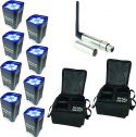 BeamZ BBP96 Batteri Uplight Par 6x 12W - Pakke med 8 stk. inkl. Taske BeamZ BBP96 Batteri Uplight Par 6x 12W - Pakke med 8 stk. inkl. Taske