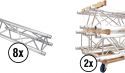 Alutruss Set TRILOCK 6082-2000 + Truss transport board Alutruss Set TRILOCK 6082-2000 + Truss transport board