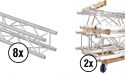 Alutruss Set QUADLOCK QL-ET34-2000 + Truss transport board Alutruss Set QUADLOCK QL-ET34-2000 + Truss transport board