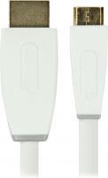 Bandridge BBM34500W20 High Speed Hdmi Kabel Med Ethernet HDMI-Stik - HDMI Mini Male 2.00 m Hvid Bandridge BBM34500W20 High Speed Hdmi Kabel Med Ethernet HDMI-Stik - HDMI Mini Male 2.00 m Hvid