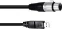 Omnitronic Interface Cable USB/XLR(F) 5m black Omnitronic Interface Cable USB/XLR(F) 5m black
