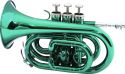 Dimavery TP-300 Bb Pocket Trumpet, green Dimavery TP-300 Bb Pocket Trumpet, green