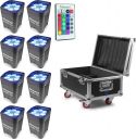BeamZ BBP96 Uplight lamper, 8 stk i Flightcase med oplader BeamZ BBP96 Uplight lamper, 8 stk i Flightcase med oplader