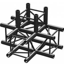 P30-T42 Truss 4-way T-junction Black TILBUD NU