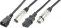 Light Combi Cable IEC M - XLR M / IEC F - XLR F 5m Light Combi Cable IEC M - XLR M / IEC F - XLR F 5m