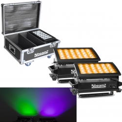BeamZ Star-Color 360 Wash 2 x Star color 360 1x Flightcase - Pakketilbud TILBUD