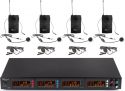 PD504B 4x 50-Channel UHF Wireless Microphone Set with 4 bodypack microphones PD504B 4x 50-Channel UHF Wireless Microphone Set with 4 bodypack microphones