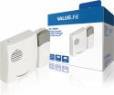 Valueline Wireless Doorbell Set Battery Powered 70 dB White/Grey, SVL-WDB201 Valueline Wireless Doorbell Set Battery Powered 70 dB White/Grey, SVL-WDB201