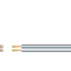 Højtt.kabel 2×1.50mm² hvid, 100m TILBUD NU