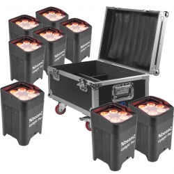 BeamZ BBP96 Uplight 8Stk. Inkl Flightcase - Pakkesæt TILBUD NU