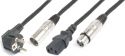 Light Combi Cable Schuko - XLR M / IEC F - XLR F 20m Light Combi Cable Schuko - XLR M / IEC F - XLR F 20m