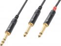 Cable 6.3 Stereo- 2x6.3 Mono 3.0m Cable 6.3 Stereo- 2x6.3 Mono 3.0m