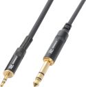 Kabel "god kvalitet" 3.5mm Stereo Jack til 6.3mm Stereo Jack, sort 3m Kabel "god kvalitet" 3.5mm Stereo Jack til 6.3mm Stereo Jack, sort 3m