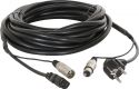 Audio Combi Cable Schuko - XLR F / IEC F - XLR M 20m Audio Combi Cable Schuko - XLR F / IEC F - XLR M 20m