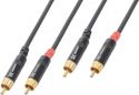 Phonokabel "god kvalitet" 2x RCA-han til 2x RCA-hun, sort 3m Phonokabel "god kvalitet" 2x RCA-han til 2x RCA-hun, sort 3m