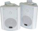 Kompakt højttalersæt med vægmonteringsbøjle / 8 Ohm / 5" bas 100W, hvid Kompakt højttalersæt med vægmonteringsbøjle / 8 Ohm / 5" bas 100W, hvid