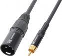 Kabel "god kvalitet" XLR-han til RCA han (phono han), sort 3m Kabel "god kvalitet" XLR-han til RCA han (phono han), sort 3m