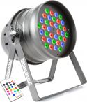 Par 64 LED lampe / 36x 3W RGBW LED'er / DMX, Musikkstyring og IR fjernkontroll Par 64 LED lampe / 36x 3W RGBW LED'er / DMX, Musikkstyring og IR fjernkontroll