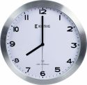 König Radiostyret Vægur 30 cm Analog Sølv/Hvid, KN-CL20N König Radiostyret Vægur 30 cm Analog Sølv/Hvid, KN-CL20N