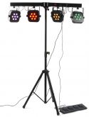 BeamZ LED PAR Bar, 4 LED DMX lamper på bom inkl. pedalstyring og taske (4x 7x10W Quad LED) BeamZ LED PAR Bar, 4 LED DMX lamper på bom inkl. pedalstyring og taske (4x 7x10W Quad LED)