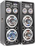 Aktivt højttalersæt KA-28 med LED lys / 2x8" bas 1200W / karaoke-funktion / USB/SD/MP3-afspiller Aktivt højttalersæt KA-28 med LED lys / 2x8" bas 1200W / karaoke-funktion / USB/SD/MP3-afspiller