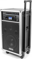 Mobilt lydanlæg ST-100 / 250W Bluetooth/CD/USB/SD-input, 2 trådløse mikrofoner og optagefunktion Mobilt lydanlæg ST-100 / 250W Bluetooth/CD/USB/SD-input, 2 trådløse mikrofoner og optagefunktion