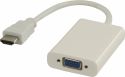 Valueline High Speed HDMI Kabel HDMI Kontakt - VGA Hun 15p 0.20 m Hvit, VLMB34900W02 Valueline High Speed HDMI Kabel HDMI Kontakt - VGA Hun 15p 0.20 m Hvit, VLMB34900W02