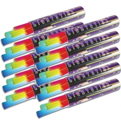 Knæklys 500 stk. / 20cm. i blandet farver med samleled (10 pak blandede lyspinde