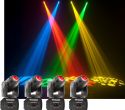 Komplet Moving Head pakke - 4 stk. LED Mini Moving Head Komplet Moving Head pakke - 4 stk. LED Mini Moving Head