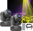 Moving Head pakke med 2 stk. Professionelle Panther 25 mini moving heads