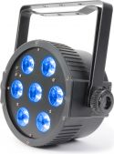 Flat PAR lampe med 7x 15W 5-i-1 LED’er Flat PAR lampe med 7x 15W 5-i-1 LED’er