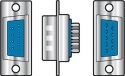 D type plug with gold plated connectors, 9 pin D type plug with gold plated connectors, 9 pin