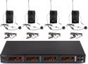 PD504B 4x 50-Channel UHF Wireless Microphone Set with 4 bodypack microphones PD504B 4x 50-Channel UHF Wireless Microphone Set with 4 bodypack microphones