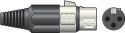 XLR socket, short, 3-pin XLR socket, short, 3-pin