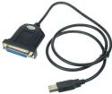 Kabler og stik, PC kabel - USB A til Parallel (0,8m) / PCUSB13
