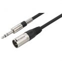 XLR - Jack, Jack-XLR kabel 1m MEL-102/SW