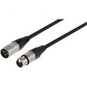 XLR-kabel 15m sort MECR-1500/SW