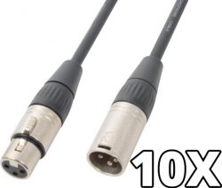 10x PD Connex DMX XLR-han til XLR-hun. 20m - Pakkesæt 10x PD Connex DMX XLR-han til XLR-hun. 20m - Pakkesæt
