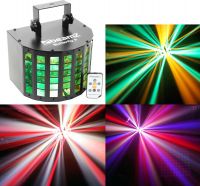 Lyseffekt Mini Butterfly Derby LED. Laver flot lysshow via indbygget musikstyring og fjernbetjening