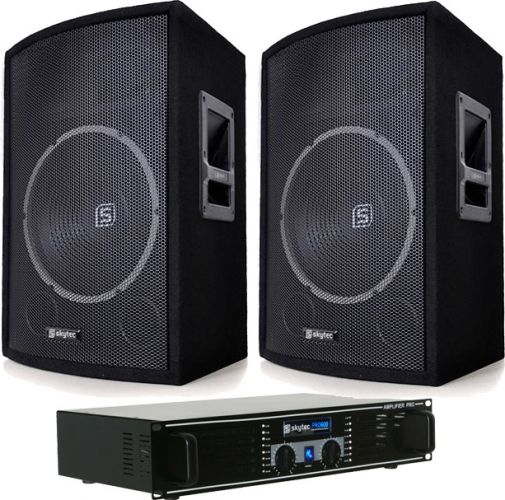 Højttalersystem Pro 400Watt / 8" bas med forstærker