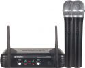 Trådløse Mikrofon Systemer, Dobbelt trådløst Mikrofonsæt STWM712 med 2 Håndholdte mikrofoner / rækkevidde 50m