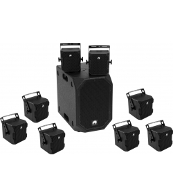 Omnitronic Set BOB-10A bk + 8x BOB-4 bk TILBUD NU